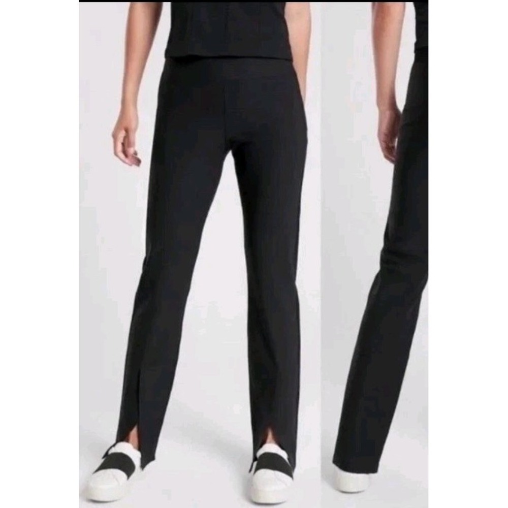 Athleta Interstellar Tight Black Leggings Yoga‎ Pants Women's Size 8 Side Zipper